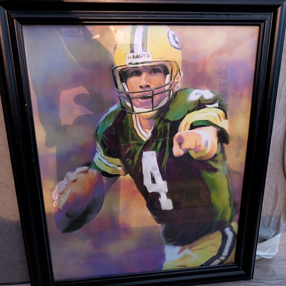 Framed Football Player Art Print